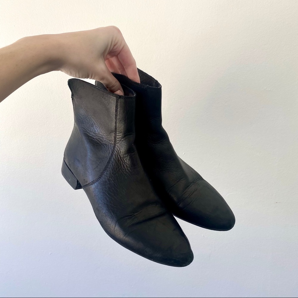 Lucky Brand real leather ankle booties